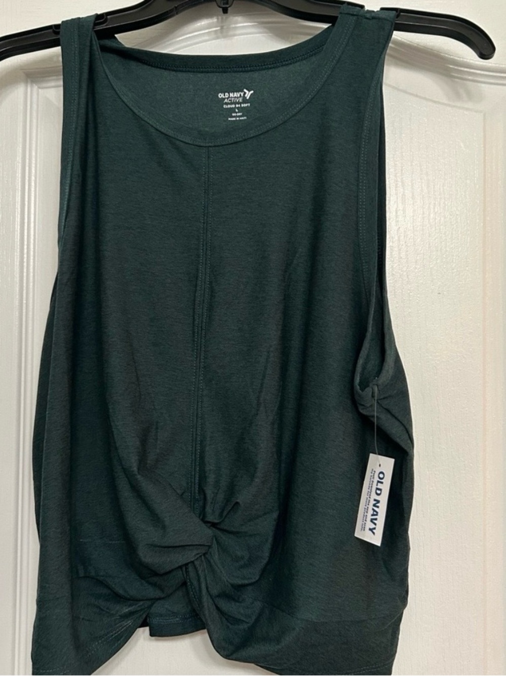 Old Navy Women's Forest Green Knot-Front Tank Top